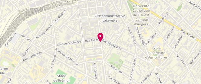 Plan de GOUMY Laurence, 20 Rue Dupetit Thouars, 49000 Angers