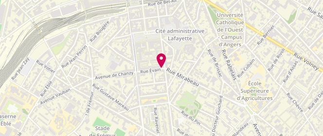 Plan de ARCHAMBAULT Christine, 4 Rue Evain, 49000 Angers
