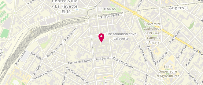 Plan de HAMON Marie Amélie, 3 Square la Fayette, 49000 Angers