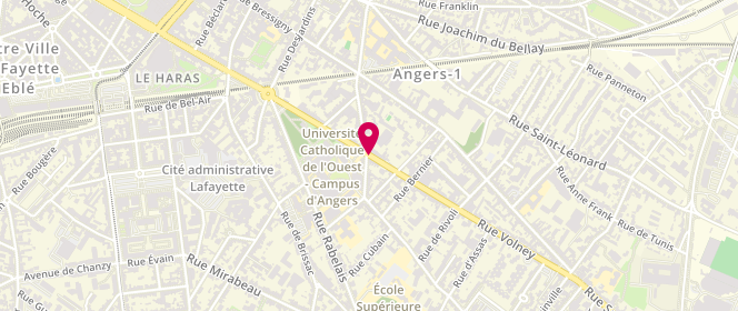 Plan de DE LAMARE Yves, 43 Rue Volney, 49000 Angers