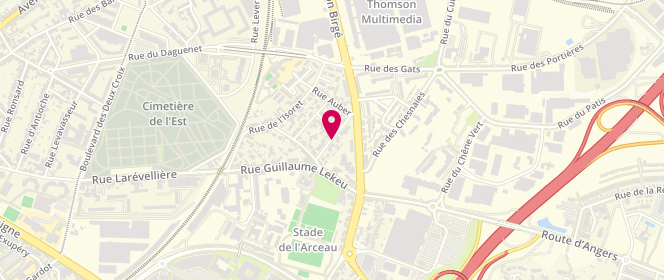 Plan de LELIEVRE Aude, 13 Rue Charles Gounod, 49100 Angers