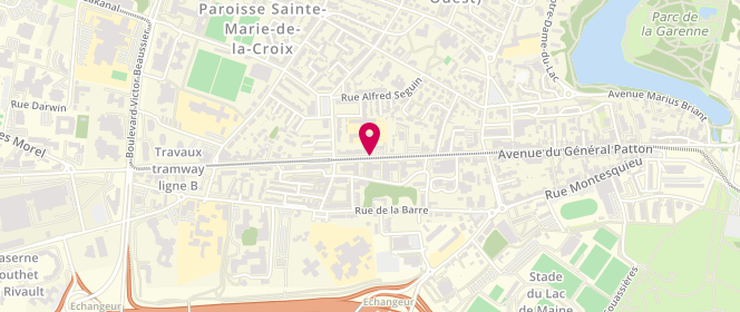 Plan de RINGUIER Bénédicte, 152 Avenue du Général Patton, 49000 Angers
