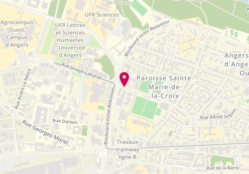 Plan de OUSSEY NAPO ZAG, 41 Rue de la Lande, 49100 Angers
