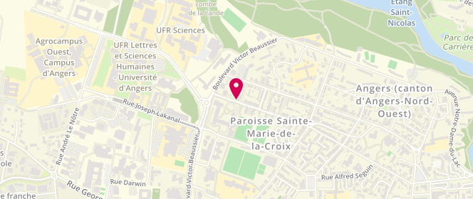 Plan de DEFRENET Quentin, 64 Rue Jeanne Quemard, 49100 Angers