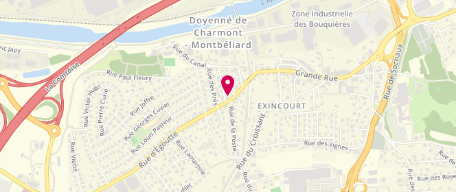 Plan de PLUMEY Eric, 6 Rue d'Egouttes, 25400 Exincourt