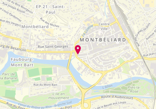 Plan de COLIN Elisabeth, 35 Place Denfert Rochereau, 25200 Montbéliard