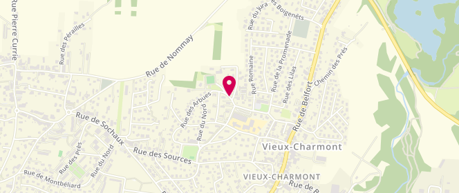 Plan de MAIROT Aurélie, 7 Rue du Manège, 25600 Vieux-Charmont