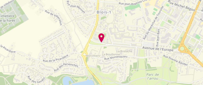 Plan de LAURENT Yannette, 65 Avenue de l'Europe, 41000 Blois
