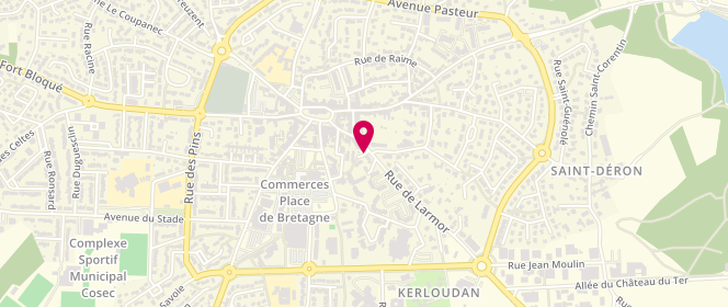 Plan de BERNIER-FRANCOIS Véronique, 17 Rue de Larmor, 56270 Ploemeur
