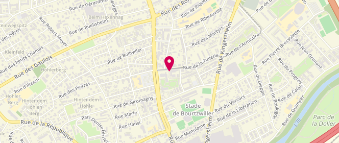 Plan de MACKER Caroline, 6 Rue de la Tuilerie, 68200 Mulhouse