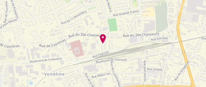 Plan de COUTREY Laurent, 9 Bis Rue Robert Barillet, 41100 Vendôme