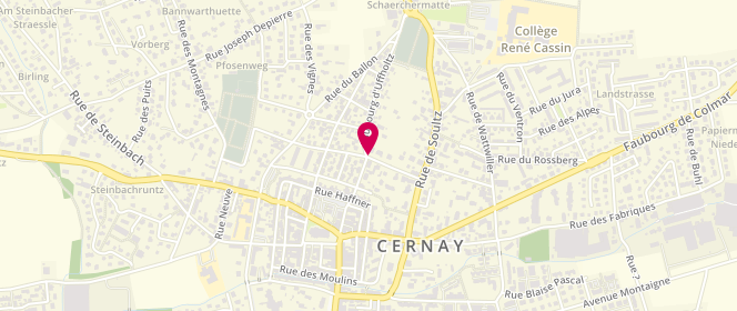 Plan de SCHULTZ Remy, 10 Rue de la Paix, 68700 Cernay