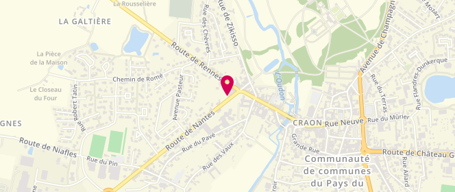 Plan de MERIENNE-COUSSE Maryline, 5 Route de Nantes, 53400 Craon