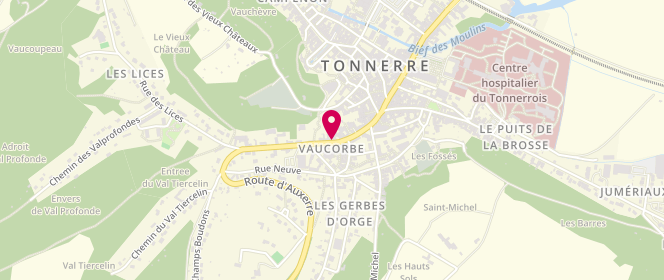 Plan de DOUCET Jacques, 50 Rue Vaucorbe, 89700 Tonnerre
