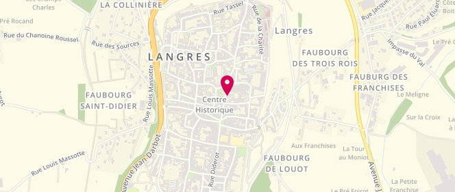 Plan de Cabinet de Cardiologie, 4 Place Jeanne Mance, 52200 Langres