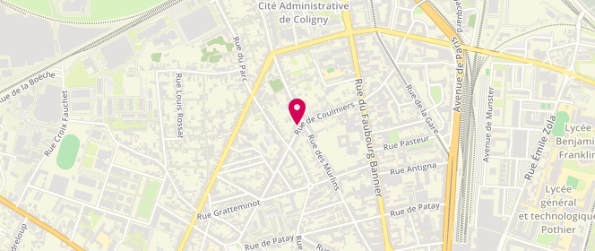 Plan de PAILLONCY Chantal, 93 Rue de Coulmiers, 45000 Orléans