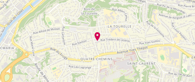Plan de VENTRILLON Elisabeth, 5 Place Saint Laurent, 29000 Quimper