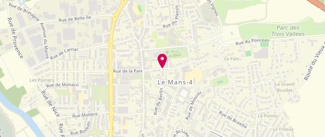 Plan de MAUNOURY-HARDY Marie-Aline, 7 Rue de Vienne, 72190 Coulaines
