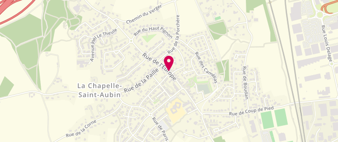 Plan de AUBRY-OLIVIER Isabelle, 56 Rue de l'Europe, 72650 La Chapelle-Saint-Aubin
