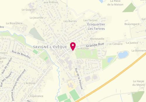Plan de RACAULT-PRUD'HOMME Christiane, 108 Grande Rue, 72460 Savigné-l'Évêque