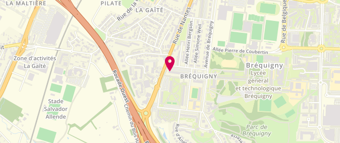 Plan de BRUNE-ROPERT Claudine, 2 Rue du Gouv General Felix Eboue, 35200 Rennes