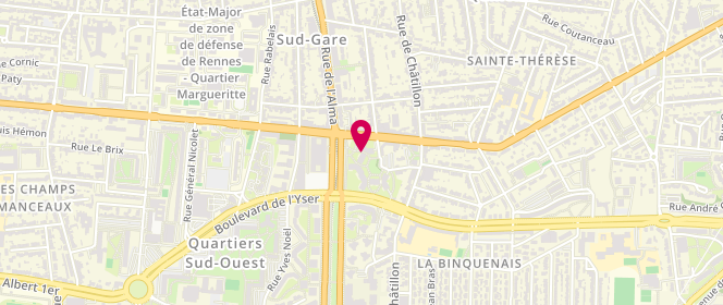 Plan de DA SILVA Alcina, 1 Avenue Henri Fréville, 35200 Rennes