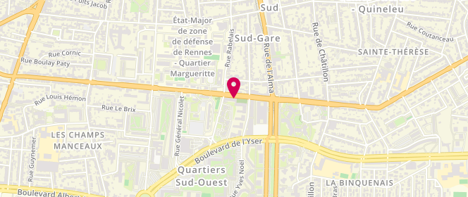 Plan de RAMBEAU Marc, 108 Boulevard Georges Clemenceau, 35000 Rennes