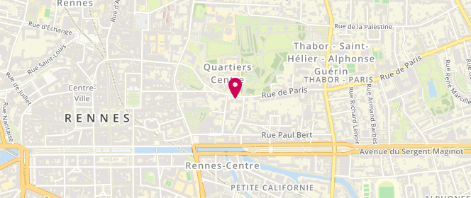 Plan de DE LA TOCNAYE Isabelle, 16 Rue Martenot, 35000 Rennes