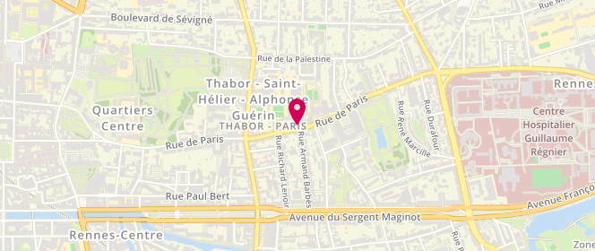 Plan de LEVEQUE Mina, 69 Rue de Paris, 35000 Rennes