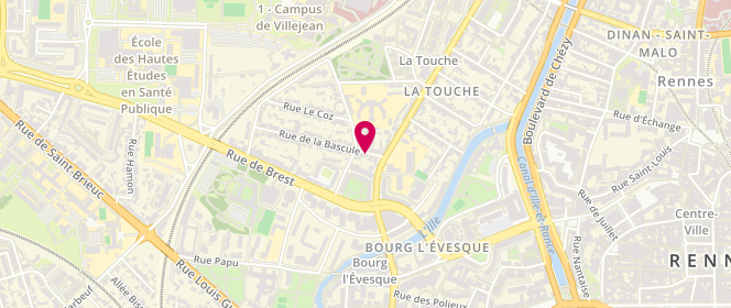 Plan de DANIEL-MARTINET Marie Pierre, 5 Rue de la Bascule, 35000 Rennes