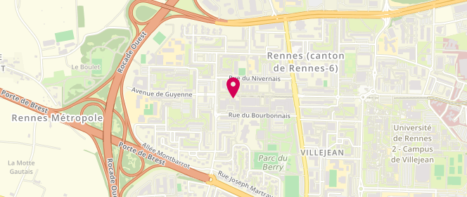 Plan de ALLORY Emmanuel, 53 Centre Commercial President Kennedy, 35000 Rennes