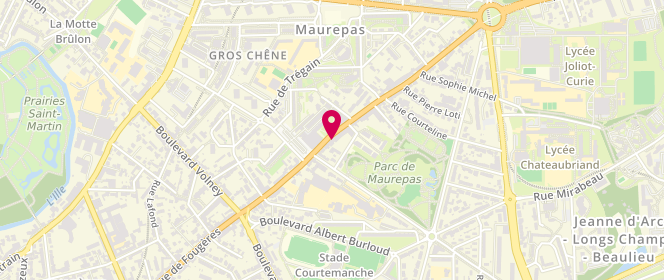 Plan de JOURNEAUX Nathalie, 170 Rue de Fougeres, 35700 Rennes