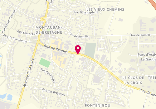 Plan de FARAMIN Xavier, 50 Rue de Rennes, 35360 Montauban-de-Bretagne