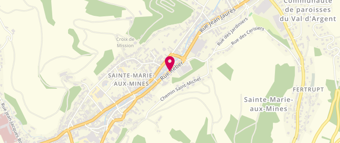 Plan de AALBERG Corine, 29 Rue Reber, 68160 Sainte-Marie-aux-Mines