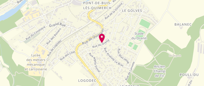 Plan de BOUDIER Albane, 21 Rue du Drenit, 29590 Pont-de-Buis-lès-Quimerch