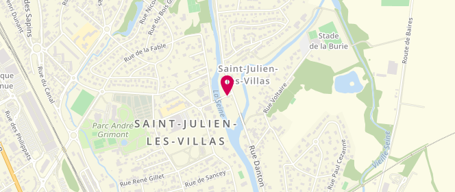 Plan de FERLET-TILQUIN Marie-Marguerite, 2 Rue de l'Hotel de Ville, 10800 Saint-Julien-les-Villas