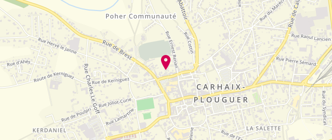 Plan de BERNARD Dominique, 10 Bis Place de l'Eglise, 29270 Carhaix-Plouguer