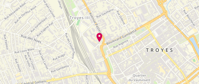Plan de HUCHARD-DEHEURLES Nathalie, 8 Place Casimir Périer, 10000 Troyes
