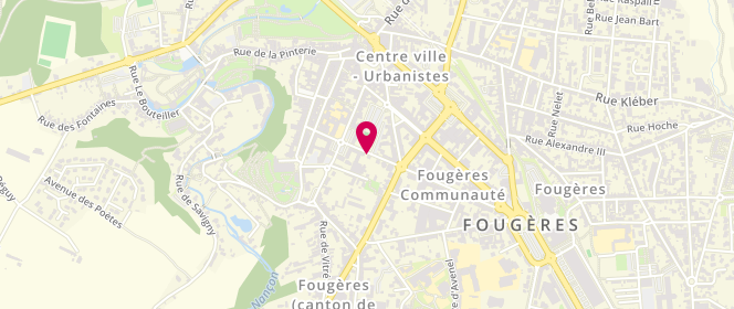 Plan de JOUVE Alice, 8 Rue Gaston Cordier, 35300 Fougères