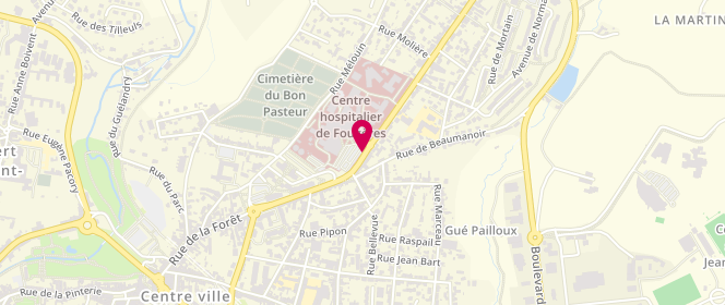 Plan de AMINE Bachir, 133 Rue de la Foret, 35305 Fougères
