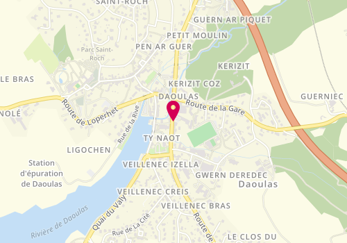 Plan de BOUTET Xavier, 8 Route de Quimper, 29460 Daoulas