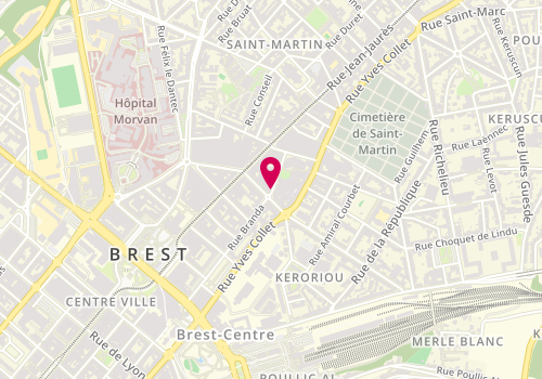 Plan de THEPOT Françoise, 38 Rue Branda, 29200 Brest
