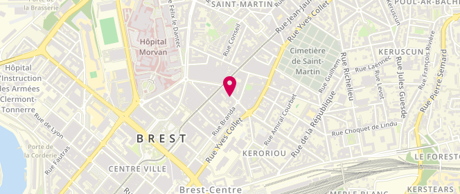 Plan de EGOT Stéphanie, 7 Rue Victor Hugo, 29200 Brest