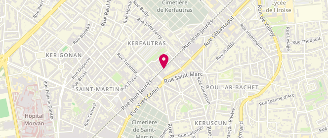 Plan de MAILLOUX Florent, 165 Rue Jean Jaurès, 29200 Brest