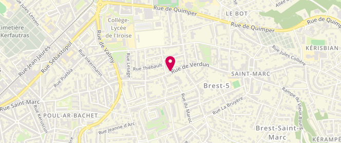 Plan de BLENO Pascal, 37 Rue de Verdun, 29200 Brest