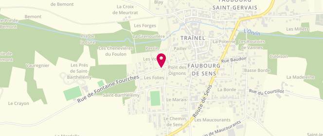 Plan de DURAND Patricia, 5 Bis Route de Fontaine Fourches, 10400 Traînel