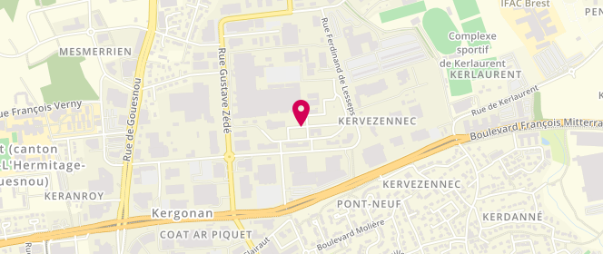 Plan de AUBERGER Claire, 155 Rue Hubertine Auclert, 29200 Brest