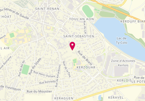 Plan de SARRAUSTE Charlotte, 17 Rue de Brest, 29290 Saint-Renan