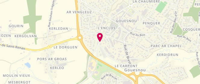 Plan de APPRIOUAL Guenaele, 5 Rue des Moulins, 29850 Gouesnou