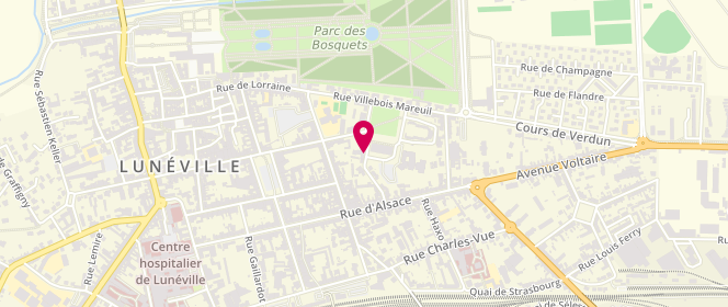 Plan de DEBELLE Isabelle, 19 Rue Charles Paul Lebrun, 54300 Lunéville